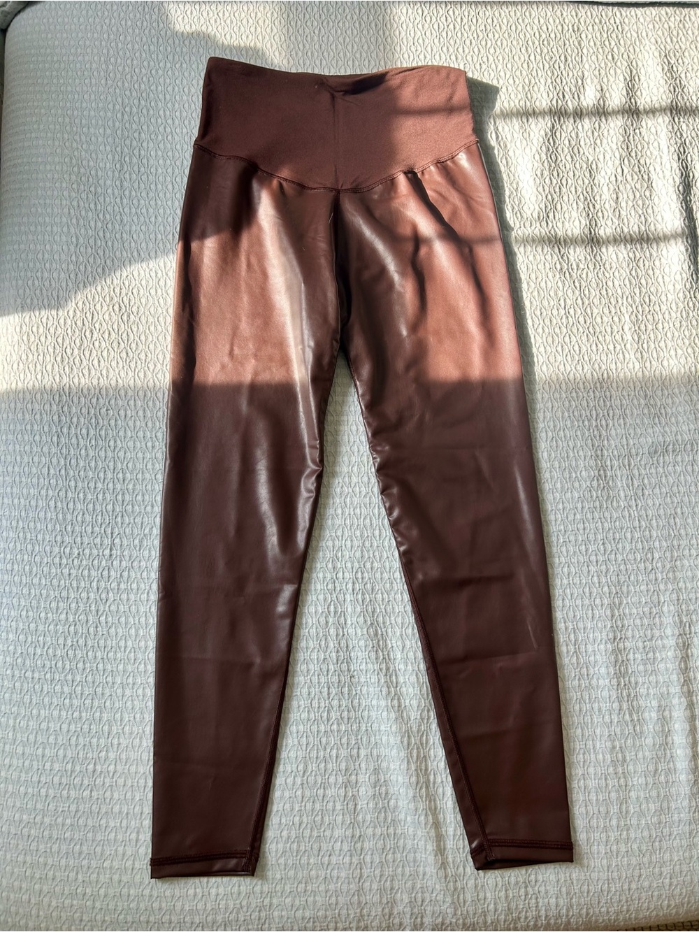 GAP Maternity Brown Faux Leather Leggings Full Panel
